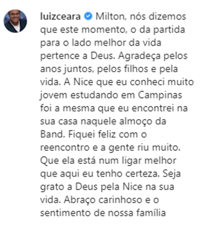 Milhares de pessoas manifestaram carinho à família Neves após a morte de  Lenice - Notícias - Terceiro Tempo